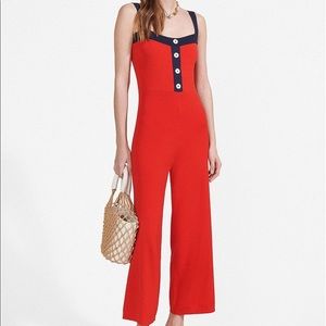 NWT Staud Scotch Jumpsuit in Tomato